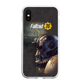 Чехол для iPhone XS Max матовый с принтом Fallout 76 в Тюмени, Силикон | Область печати: задняя сторона чехла, без боковых панелей | fallout | fallout 76 | future | rpg | valt tec | war | wasteland | будущее | война | костюм | постапокалипсис | рпг | фалаут | фолаут | фоллаут | фолыч | ядерная пустошь