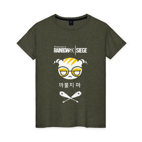Женская футболка хлопок с принтом Rainbow Six | Siege (Dokkaebi) в Тюмени, 100% хлопок | прямой крой, круглый вырез горловины, длина до линии бедер, слегка спущенное плечо | 