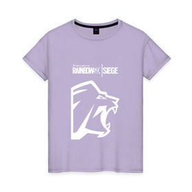 Женская футболка хлопок с принтом Rainbow Six | Siege (Lion) в Тюмени, 100% хлопок | прямой крой, круглый вырез горловины, длина до линии бедер, слегка спущенное плечо | 0x000000123 | e3 | lion | pro | rainbow six siege | леон | осада | рейнбоу сикс | сиейдж