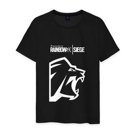 Мужская футболка хлопок с принтом Rainbow Six | Siege (Lion) в Тюмени, 100% хлопок | прямой крой, круглый вырез горловины, длина до линии бедер, слегка спущенное плечо. | 0x000000123 | e3 | lion | pro | rainbow six siege | леон | осада | рейнбоу сикс | сиейдж