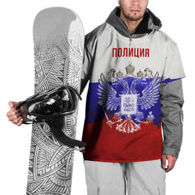 Накидка на куртку 3D с принтом Полиция Российский флаг в Тюмени, 100% полиэстер |  | 
