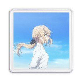 Магнит 55*55 с принтом Violet Evergarden в Тюмени, Пластик | Размер: 65*65 мм; Размер печати: 55*55 мм | evergarden | violet | violet evergarden | вайолет | вайолет эвергарден | эвергарден