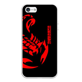 Чехол для iPhone 5/5S матовый с принтом Scorpions в Тюмени, Силикон | Область печати: задняя сторона чехла, без боковых панелей | scorpions | группа | скорпионс | хард | хардрок