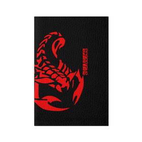 Обложка для паспорта матовая кожа с принтом Scorpions в Тюмени, натуральная матовая кожа | размер 19,3 х 13,7 см; прозрачные пластиковые крепления | scorpions | группа | скорпионс | хард | хардрок