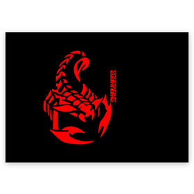 Поздравительная открытка с принтом Scorpions в Тюмени, 100% бумага | плотность бумаги 280 г/м2, матовая, на обратной стороне линовка и место для марки
 | Тематика изображения на принте: scorpions | группа | скорпионс | хард | хардрок