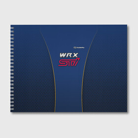 Альбом для рисования с принтом Субару WRX STI Pro Sport в Тюмени, 100% бумага
 | матовая бумага, плотность 200 мг. | Тематика изображения на принте: subaru | марка | машины | субару