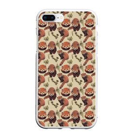 Чехол для iPhone 7Plus/8 Plus матовый с принтом Red panda в Тюмени, Силикон | Область печати: задняя сторона чехла, без боковых панелей | panda | red panda | small panda | животные | красная панда | лес | панда
