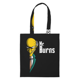 Шоппер 3D с принтом Mr. Burns (Simpsons) в Тюмени, 100% полиэстер | Плотность: 200 г/м2; Размер: 34×35 см; Высота лямок: 30 см | burns | mr | mr. burns | simpsons | мистер бернс | симпсоны