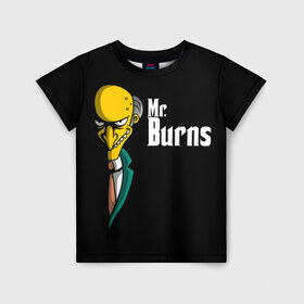 Детская футболка 3D с принтом Mr. Burns (Simpsons) в Тюмени, 100% гипоаллергенный полиэфир | прямой крой, круглый вырез горловины, длина до линии бедер, чуть спущенное плечо, ткань немного тянется | burns | mr | mr. burns | simpsons | мистер бернс | симпсоны