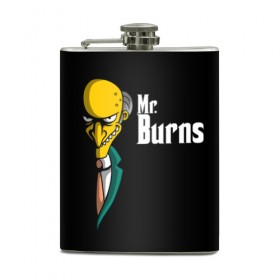 Фляга с принтом Mr. Burns (Simpsons) в Тюмени, металлический корпус | емкость 0,22 л, размер 125 х 94 мм. Виниловая наклейка запечатывается полностью | Тематика изображения на принте: burns | mr | mr. burns | simpsons | мистер бернс | симпсоны