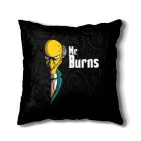 Подушка 3D с принтом Mr. Burns (Simpsons) в Тюмени, наволочка – 100% полиэстер, наполнитель – холлофайбер (легкий наполнитель, не вызывает аллергию). | состоит из подушки и наволочки. Наволочка на молнии, легко снимается для стирки | burns | mr | mr. burns | simpsons | мистер бернс | симпсоны