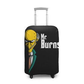 Чехол для чемодана 3D с принтом Mr. Burns (Simpsons) в Тюмени, 86% полиэфир, 14% спандекс | двустороннее нанесение принта, прорези для ручек и колес | burns | mr | mr. burns | simpsons | мистер бернс | симпсоны