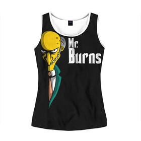 Женская майка 3D с принтом Mr. Burns (Simpsons) в Тюмени, 100% полиэстер | круглая горловина, прямой силуэт, длина до линии бедра | burns | mr | mr. burns | simpsons | мистер бернс | симпсоны