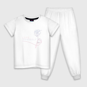 Детская пижама хлопок с принтом LU в Тюмени, 100% хлопок |  брюки и футболка прямого кроя, без карманов, на брюках мягкая резинка на поясе и по низу штанин
 | bangtan boys | bts | бантаны | бтс
