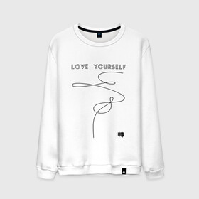 Мужской свитшот хлопок с принтом  LOVE YOURSELF _ в Тюмени, 100% хлопок |  | bangtan boys | bts | бантаны | бтс