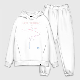 Мужской костюм хлопок OVERSIZE с принтом LOVE YOURSELF_3 в Тюмени,  |  | bangtan boys | bts | бантаны | бтс