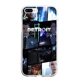 Чехол для iPhone 7Plus/8 Plus матовый с принтом DETROIT BECOME HUMAN в Тюмени, Силикон | Область печати: задняя сторона чехла, без боковых панелей | connor | cyberlife | detroit become human | deviant | kara | markus | ps4 | rk800 |  detroit: become human | детроит | детроит: стать человеком | игры | кара | коннор | конор | кэра | маркус | пиратs | эксклюзив