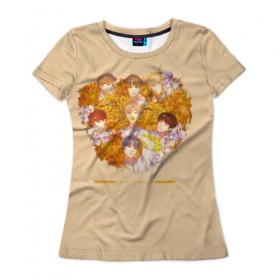 Женская футболка 3D с принтом LOVE YOURSELF_3 в Тюмени, 100% полиэфир ( синтетическое хлопкоподобное полотно) | прямой крой, круглый вырез горловины, длина до линии бедер | bts bangtan boys бантаны бтс