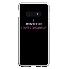 Чехол для Samsung S10E с принтом BTS WORLD TOUR_color в Тюмени, Силикон | Область печати: задняя сторона чехла, без боковых панелей | bangtan boys | bts | бантаны | бтс