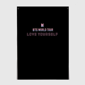 Постер с принтом BTS WORLD TOUR_color в Тюмени, 100% бумага
 | бумага, плотность 150 мг. Матовая, но за счет высокого коэффициента гладкости имеет небольшой блеск и дает на свету блики, но в отличии от глянцевой бумаги не покрыта лаком | bangtan boys | bts | бантаны | бтс