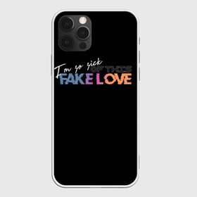 Чехол для iPhone 12 Pro с принтом FAKE LOVE в Тюмени, силикон | область печати: задняя сторона чехла, без боковых панелей | bangtan boys | bts | бантаны | бтс