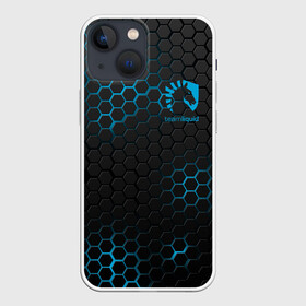 Чехол для iPhone 13 mini с принтом TEAM LIQUID E SPORT в Тюмени,  |  | 2019 | blue | cybersport | esport | liquid | logo | pro league | sci fi | team | team liquid | броня | киберспорт | логотип | ромб | текстура | тим ликвид | фирменные цвета