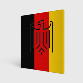 Холст квадратный с принтом German eagle в Тюмени, 100% ПВХ |  | герб | германский | немецкий | орел | флаг