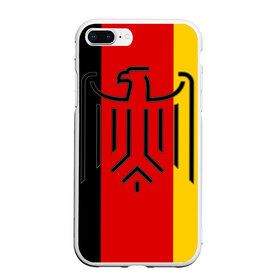 Чехол для iPhone 7Plus/8 Plus матовый с принтом German eagle в Тюмени, Силикон | Область печати: задняя сторона чехла, без боковых панелей | Тематика изображения на принте: герб | германский | немецкий | орел | флаг