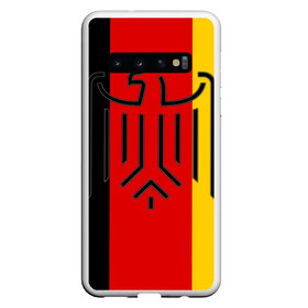 Чехол для Samsung Galaxy S10 с принтом German eagle в Тюмени, Силикон | Область печати: задняя сторона чехла, без боковых панелей | герб | германский | немецкий | орел | флаг