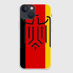 Чехол для iPhone 13 mini с принтом German eagle в Тюмени,  |  | Тематика изображения на принте: герб | германский | немецкий | орел | флаг