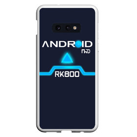 Чехол для Samsung S10E с принтом ANDROID RK800 CONNOR в Тюмени, Силикон | Область печати: задняя сторона чехла, без боковых панелей | connor | cyberlife | detroit become human | deviant | kara | markus | ps4 | rk800 |  detroit: become human | детроит | детроит: стать человеком | игры | кара | коннор | конор | кэра | маркус | пиратs | эксклюзив