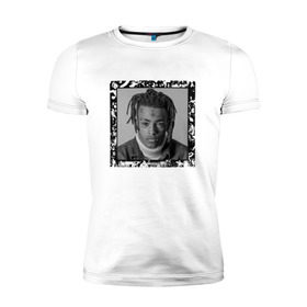 Мужская футболка премиум с принтом XXXTentacion Love в Тюмени, 92% хлопок, 8% лайкра | приталенный силуэт, круглый вырез ворота, длина до линии бедра, короткий рукав | art | rap | tentacion | xxx | xxxtentacion