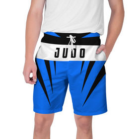 Мужские шорты 3D с принтом Judo в Тюмени,  полиэстер 100% | прямой крой, два кармана без застежек по бокам. Мягкая трикотажная резинка на поясе, внутри которой широкие завязки. Длина чуть выше колен | Тематика изображения на принте: judo | sport | дзюдо | дзюдоист | спорт