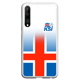 Чехол для Honor P30 с принтом KSI ICELAND SPORT в Тюмени, Силикон | Область печати: задняя сторона чехла, без боковых панелей | 2019 | fc | football | football club | iceland | ksi | sport | исландия | кси | сборная исландии | спорт | спортивные | униформа | фирменные цвета | фк | футбол | футбольный клуб