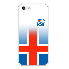 Чехол для iPhone 5/5S матовый с принтом KSI ICELAND SPORT в Тюмени, Силикон | Область печати: задняя сторона чехла, без боковых панелей | Тематика изображения на принте: 2019 | fc | football | football club | iceland | ksi | sport | исландия | кси | сборная исландии | спорт | спортивные | униформа | фирменные цвета | фк | футбол | футбольный клуб