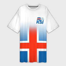 Платье-футболка 3D с принтом KSI ICELAND SPORT в Тюмени,  |  | 2019 | fc | football | football club | iceland | ksi | sport | исландия | кси | сборная исландии | спорт | спортивные | униформа | фирменные цвета | фк | футбол | футбольный клуб