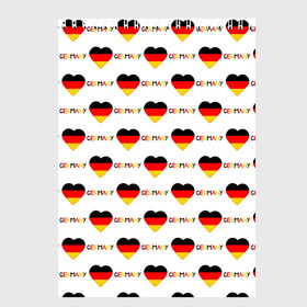 Скетчбук с принтом Love Germany в Тюмени, 100% бумага
 | 48 листов, плотность листов — 100 г/м2, плотность картонной обложки — 250 г/м2. Листы скреплены сверху удобной пружинной спиралью | germany | германия