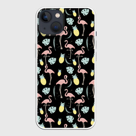 Чехол для iPhone 13 с принтом Розовый фламинго в Тюмени,  |  | африка | крылья | мода | прикольные | природа | птица | розовый | фламинго | цвет | яркие