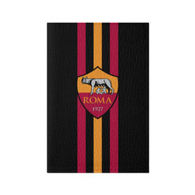 Обложка для паспорта матовая кожа с принтом FC Roma Lines в Тюмени, натуральная матовая кожа | размер 19,3 х 13,7 см; прозрачные пластиковые крепления | football | italia | logo | roma | sport | италия | лого | спорт | фк | футбол | футбольный клуб | эмблема
