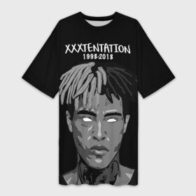 Платье-футболка 3D с принтом Xxxtentation RIP в Тюмени,  |  | Тематика изображения на принте: at | i | look | me | p | r | r.i.p. | revenge | rip | x | xtentation | xxx | рэп