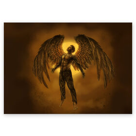 Поздравительная открытка с принтом Deus Ex: Human Revolution в Тюмени, 100% бумага | плотность бумаги 280 г/м2, матовая, на обратной стороне линовка и место для марки
 | action | rpg | ангел | бог | детройт | из | киберпанк | революция | стелс | человечества | экшен