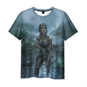 Мужская футболка 3D с принтом Tomb Raider: Лара Крофт в Тюмени, 100% полиэфир | прямой крой, круглый вырез горловины, длина до линии бедер | adventure | lara croft | tomb rider | археолог | гробниц | крофт | лара | приключения | расхитительница