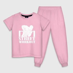 Детская пижама хлопок с принтом Street WorkOut в Тюмени, 100% хлопок |  брюки и футболка прямого кроя, без карманов, на брюках мягкая резинка на поясе и по низу штанин
 | Тематика изображения на принте: 