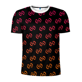 Мужская футболка 3D спортивная с принтом 6IX9INE 69 в Тюмени, 100% полиэстер с улучшенными характеристиками | приталенный силуэт, круглая горловина, широкие плечи, сужается к линии бедра | 6ix9ine | sixnine | tekashi