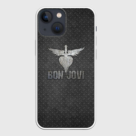 Чехол для iPhone 13 mini с принтом Bon Jovi в Тюмени,  |  | bon jovi | альбом | арена | бон | бон джови | глэм | группа | джови | джон | метал | музыка | надпись | песни | поп | попрок | рок | рокер | смайл | солист | софт | стена | хард | хеви | хевиметал