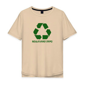 Мужская футболка хлопок Oversize с принтом Boulevard Depo в Тюмени, 100% хлопок | свободный крой, круглый ворот, “спинка” длиннее передней части | bdepo | boulevard depo | артем шатохин | булевард депо