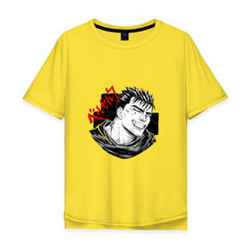Мужская футболка хлопок Oversize с принтом Берсерк. Гатс в Тюмени, 100% хлопок | свободный крой, круглый ворот, “спинка” длиннее передней части | berserk | berzerk | guts | берсерк | гатс