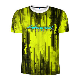 Мужская футболка 3D спортивная с принтом CYBERPUNK 2077 в Тюмени, 100% полиэстер с улучшенными характеристиками | приталенный силуэт, круглая горловина, широкие плечи, сужается к линии бедра | Тематика изображения на принте: 2019 | cd project red | cyberpunk 2077 | future | hack | night city | samurai | sci fi | андроиды | безумие | будущее | город ночи | киберпанк 2077 | логотип | роботы | самураи | фантастика | цифры