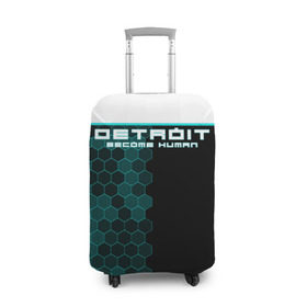 Чехол для чемодана 3D с принтом Detroit become human в Тюмени, 86% полиэфир, 14% спандекс | двустороннее нанесение принта, прорези для ручек и колес | 2038 | connor | dbh | detroit | gamer | kara | андроид | девиант | детройт | кара | квест | коннор | маркус