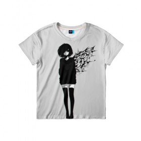 Детская футболка 3D с принтом Tokyo Ghoul в Тюмени, 100% гипоаллергенный полиэфир | прямой крой, круглый вырез горловины, длина до линии бедер, чуть спущенное плечо, ткань немного тянется | tokyo ghoul | аниме | гуль | канэки кэн | манга | токийский гуль | токио | япония